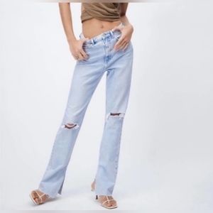 Zara High Rise Slim Fit Flare Jeans